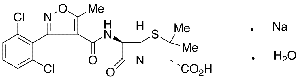 双氯青霉素钠一水合物,13412-64-1,结构式